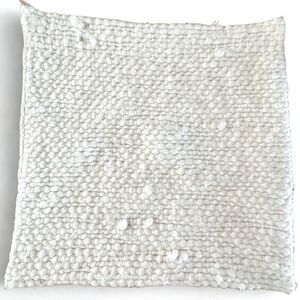 West Elm Soft Pebble Pillow Cover Ivory Wool Blend **Mistagged Flaw - READ